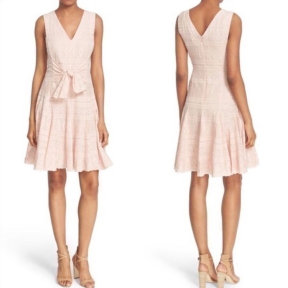 Rebecca Taylor SLEEVELESS EMBROIDERED‎ GAUZE DRESS size 2
